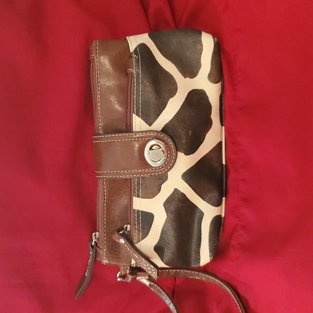 Brown Cow Print Wristlet